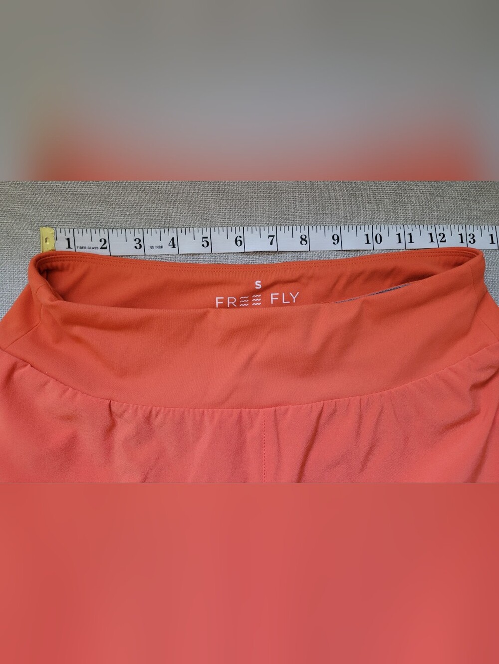 Free Fly Women Sm Bamboo Lined Active Breeze Short 3” Tigerlily Orange Running - Picture 9 of 16